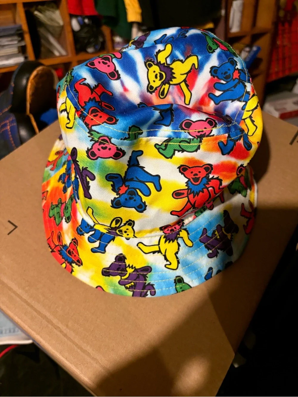 Authentic Grateful Dead Bears Bucket Hat outdoor rainbow cap OSFA